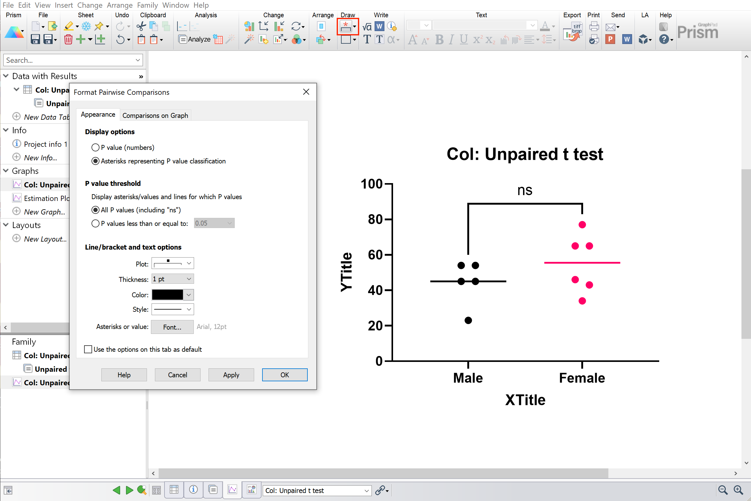 t test pairwise II