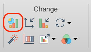 Choose a different type of graph button