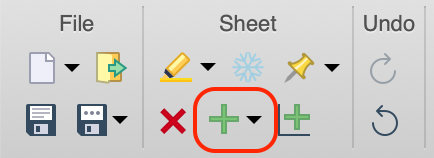 Create New Sheet Button