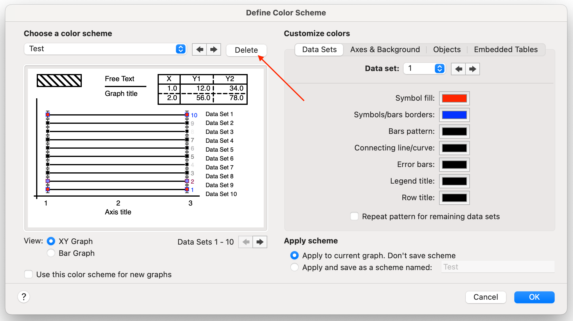 Delete Color Scheme