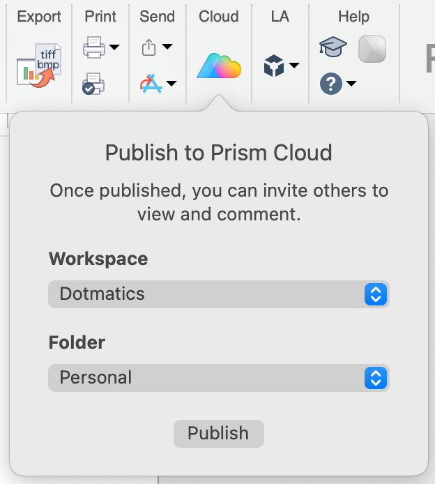 Toolbar - Workspace